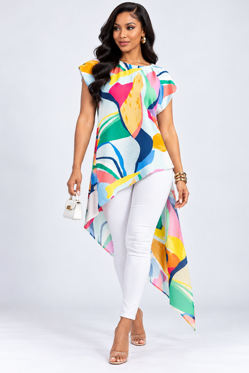 SOLENE ABSTRACT ASYMMETRICAL TOP
