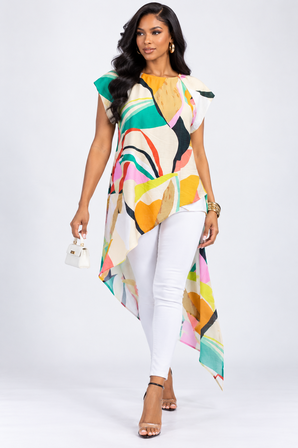 SOLENE ABSTRACT ASYMMETRICAL TOP