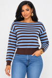 JUST A STRIPE GIRL SWEATER TOP