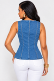 DENIM LUXURY WAISTCOAT