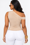DON'T  OVERTHINK RUCHED TOP