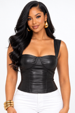 ALL I NEEDED LEATHER TOP