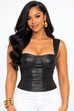 ALL I NEEDED LEATHER TOP