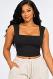 CASUAL FIT CROPPED TANK TOP
