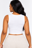 CASUAL FIT CROPPED TANK TOP