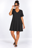 RAVEN CAP SLEEVE RIBBED DRESS