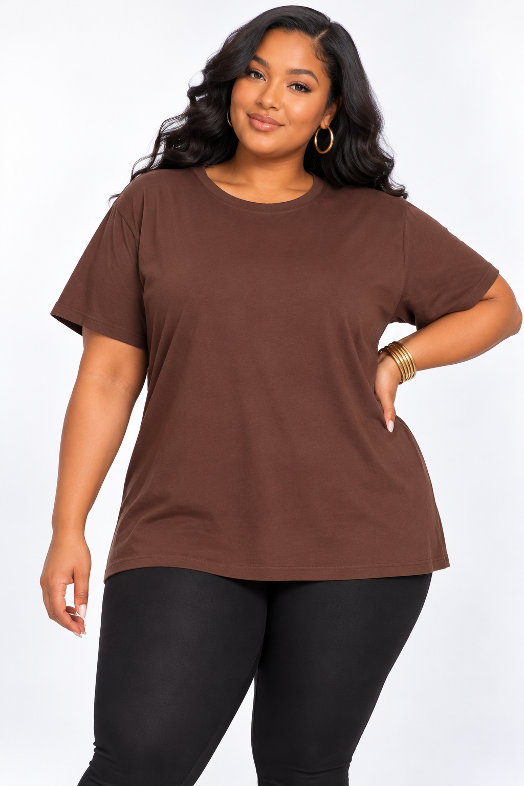 ESSENTIAL OVERSIZED ROUND NECK TEE PLUS