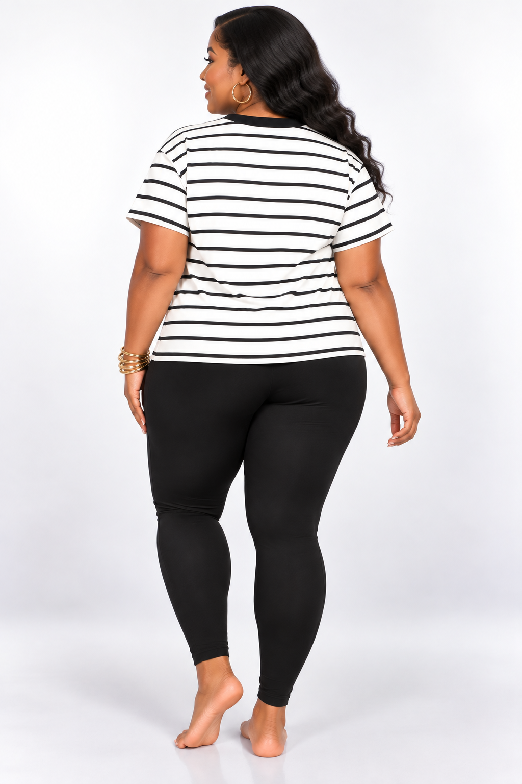COUNT ON ME STRIPE LEGGINGS SET PLUS