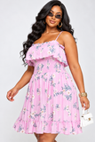 MY SWEETHEART FLORAL RUFFLE DRESS PLUS