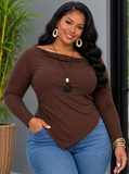 HARMONY RUCHED ASYMMETRICAL TOP PLUS