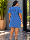 DAY DREAMING DENIM SHIFT DRESS PLUS