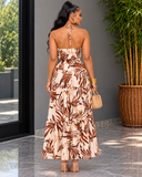 BOLD INSTINCTS HALTER LAYERED MAXI DRESS