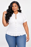 DAISY TIE BLOUSE PLUS