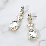 Geometric Rectangle Drop Evening Earrings GRAND BAZAAR