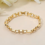 CZ Stone Paved Modern Link Bracelet GRAND BAZAAR