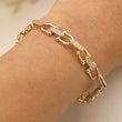 CZ Stone Paved Modern Link Bracelet GRAND BAZAAR
