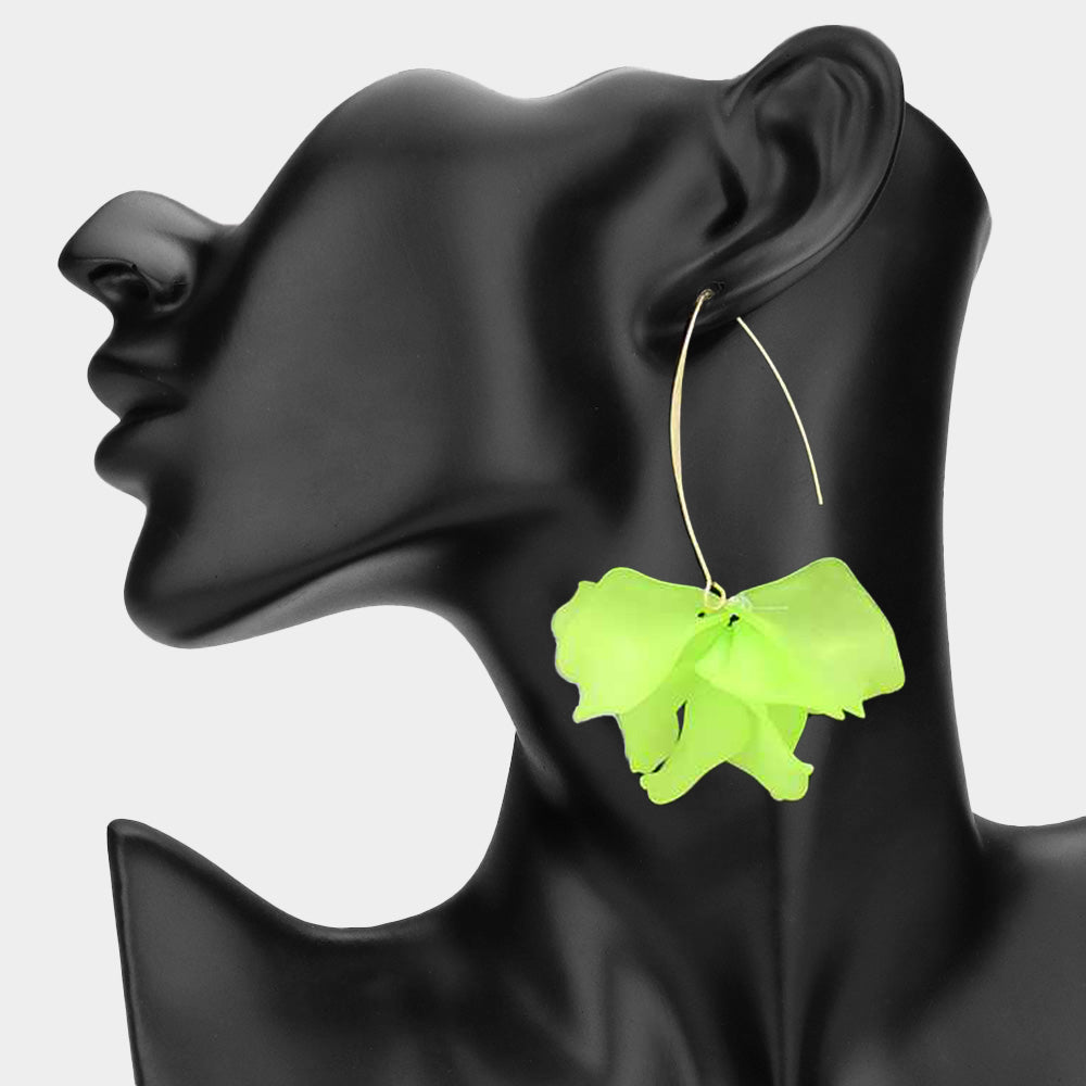 Resin Petal Drop Earrings GRAND BAZAAR