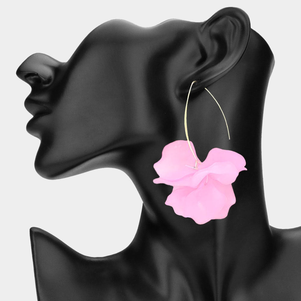 Resin Petal Drop Earrings GRAND BAZAAR