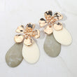 Flower Accent Abstract Petal Drop Earrings GRAND BAZAAR