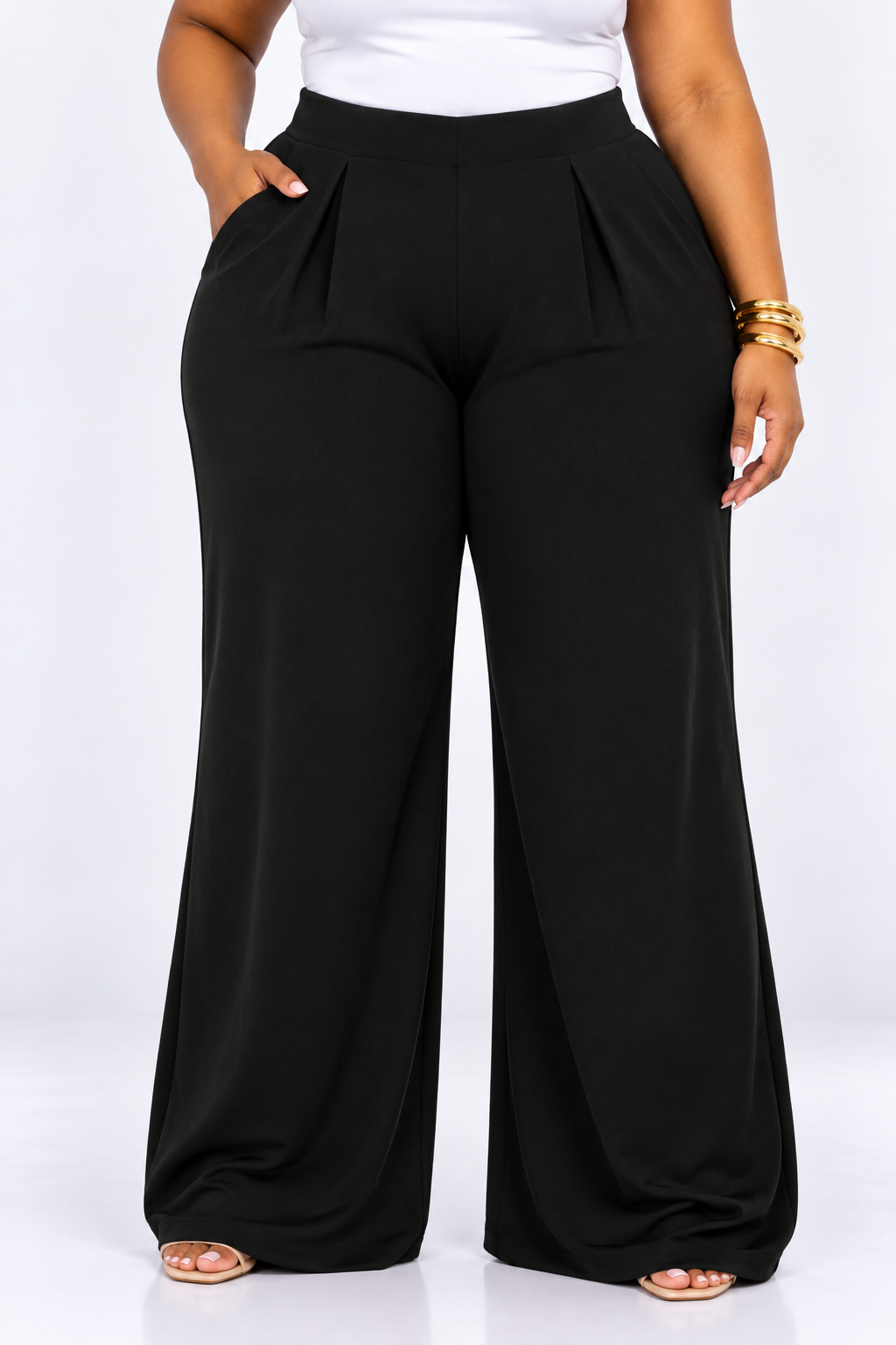 LOUNGE LUXE WIDE LEG PANTS PLUS