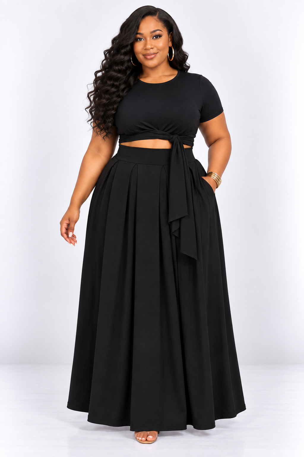 ANOTHER TIME MAXI SKIRT SET PLUS