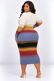 CHILL GIRL SWEATER MIDI DRESS PLUS