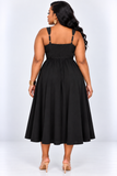 HAVANNA EFFORTLESS A-LINE MIDI DRESS PLUS