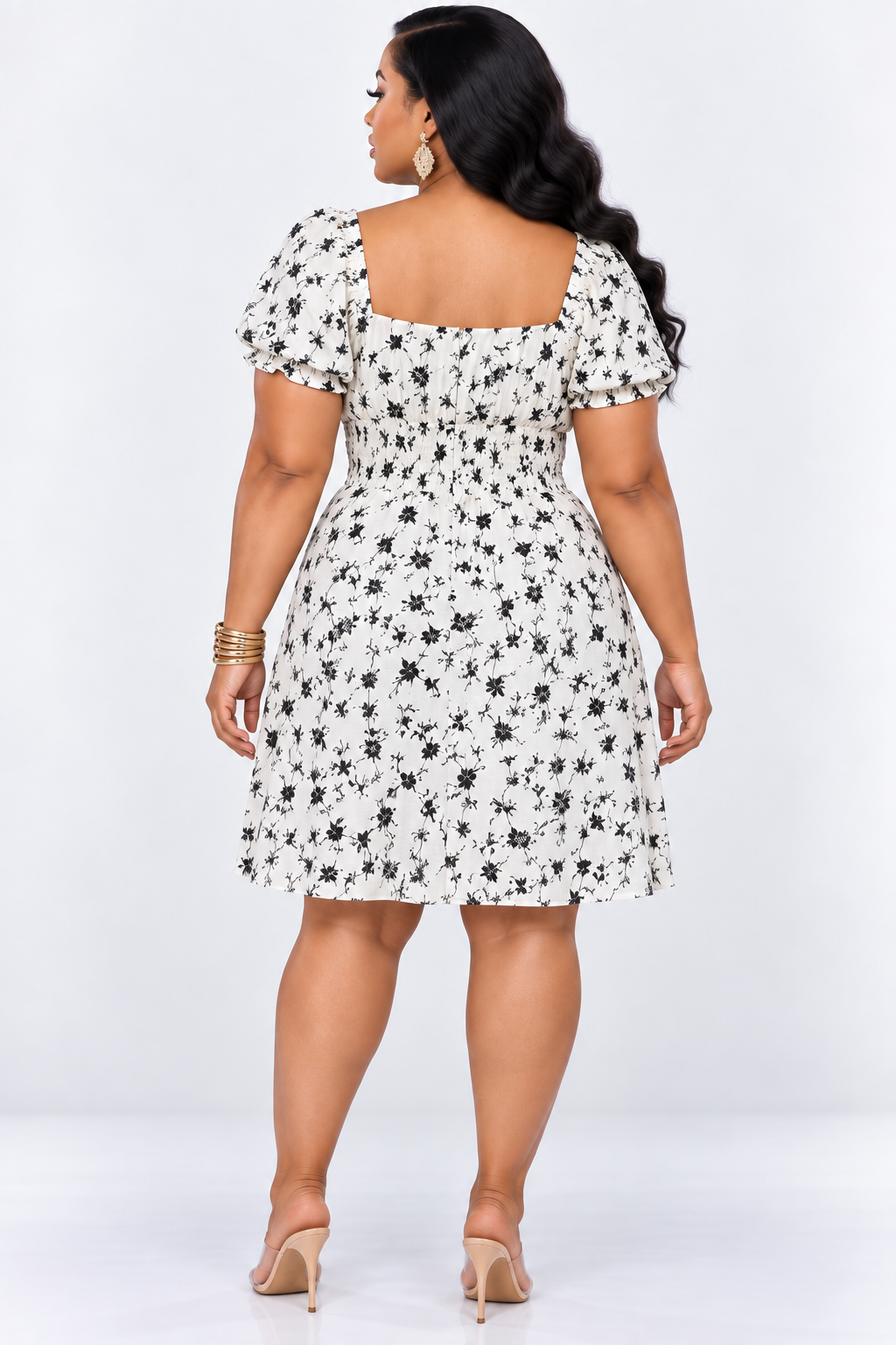 KATIE WILDFLOWER FLARE DRESS PLUS