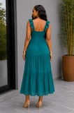 EYES ON ME LAYERED MIDI DRESS