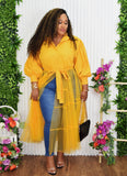 YOUR FAVORITE SHEER SHIRT TOP PLUS