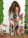 ISLAND GARDEN LONG SLEEVE JUMPSUIT PLUS