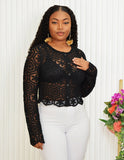 FLIRTY FEELS CROTCHET CROP TOP