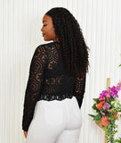 FLIRTY FEELS CROTCHET CROP TOP