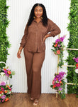 JULISSA RIBBED PANT SET