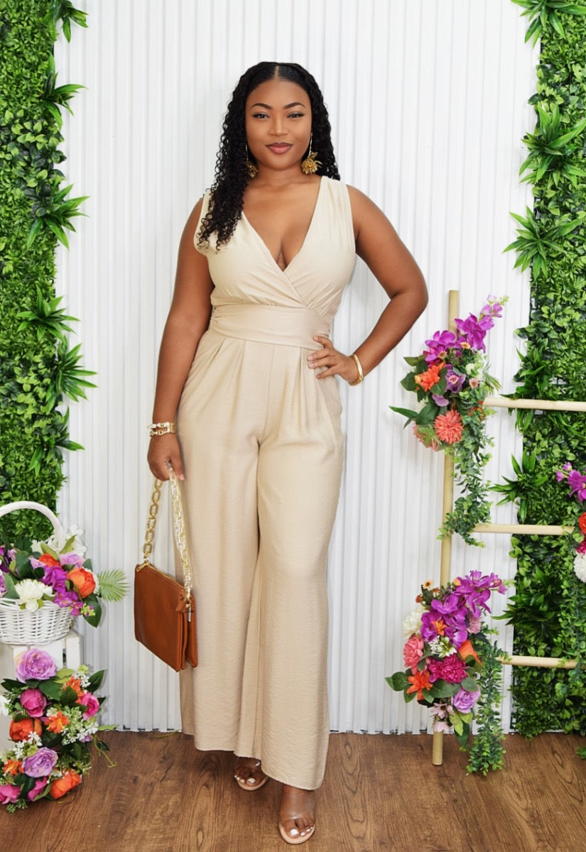 EFFORTLESS MUSE LINEN JUMPSUIT GRAND BAZAAR