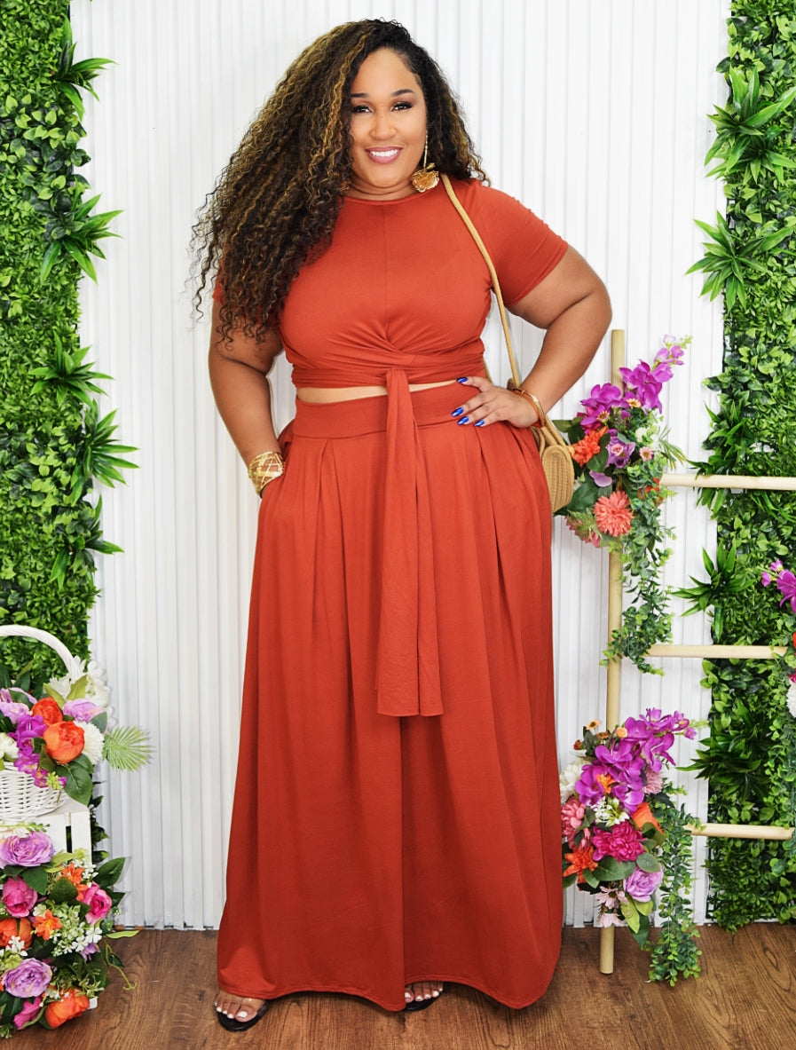 ANOTHER TIME MAXI SKIRT SET PLUS