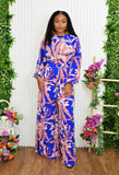 KELI ABSTRACT LONG SLEEVE JUMPSUIT