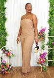 CHELSEA TEXTURED TUBE JUMPSUIT
