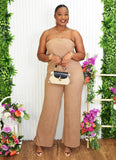 CHELSEA TEXTURED TUBE JUMPSUIT