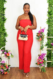 CHELSEA TEXTURED TUBE JUMPSUIT