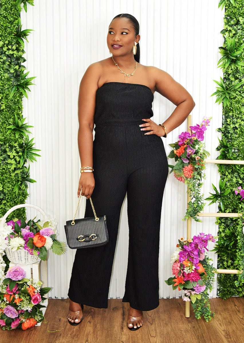 CHELSEA TEXTURED TUBE JUMPSUIT