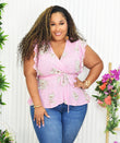 SOFT LOVE FLUTTER SLEEVE TOP PLUS