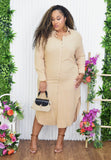 ELEANOR LINEN SHIRT MIDI DRESS PLUS