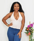 BABY GIRL EYELET HALTER TOP