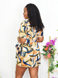 TROPICAL TWIST WRAP DRESS