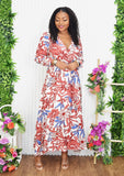 JESSICA FLORAL WRAP MAXI DRESS