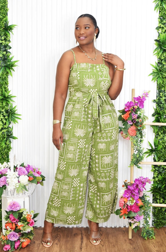 CONNECTION WITH NATURE WIDE LEG JUMPSUIT