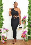 LOOK AT ME CUT OUT MIDI DRESS