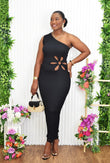 LOOK AT ME CUT OUT MIDI DRESS