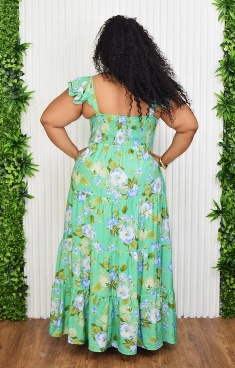 EXCLUSIVE INVITE FLORAL MAXI DRESS PLUS